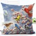 Alta calidad vendedora caliente Decoración para el hogar Fundas de colchón decorativo colorido pájaro impreso Mantas cojines ali-11091021